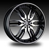 Velocity vw125B Black with Chrome Face 18 X 7.5 Inch Wheel