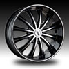 Velocity vw15 Black Machined with Machined Lip 22 X 9.5 Inch Wheel