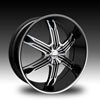Velocity vw935B Black with Machined Face 24 X 9.5 Inch Wheel