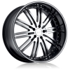 Versante 212 22X9 Black Machined with Machined Lip