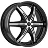 Viscera 841 Black with Chrome Inserts 22 X 8.5 Inch Wheels