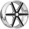 Viscera 842 Chrome with Black Inserts 22 X 9.5 Inch Wheel