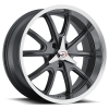 Vision 143 Torque 18X8.50 Charcoal with Machine Lip
