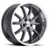 Vision 143 Torque V2 15X8 Charcoal with Machine Lip