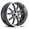 Vision 143 Torque V2 18X8.5 Charcoal with Machine Lip