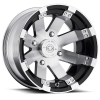 Vision 158 Buckshot 15X8 Gloss Black with Machined Face