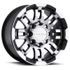 Vision 375 Warrior 16X8 Gloss Black with Machine Face