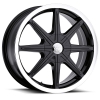 Vision 378 Kryptonite 15X6.5 Gloss Black with Machine Lip