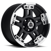 Vision 394 Warlord 17X8.50 Matte Black with Machine Face