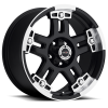 Vision 394 Warlord 18X9 Matte Black with Machine Face