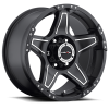 Vision 395 Wizard 17X8.50 Matte Black with Machine Face