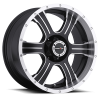 Vision 396 Assassin 17X8.50 Matte Black with Machine Face and Lip