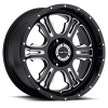 Vision 397 Rage 20X9 Gloss Black with Milled Spoke