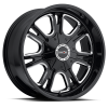 Vision 3992 Storm 20X9 Matte Black with Milled Spokes