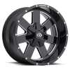 Vision 411 Arc 18X9 Gloss Black Milled Spokes