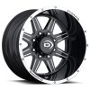 Vision 421 Cannibal 20X12 Gloss Black with Machined Face and Milled Lip