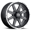 Vision 421 Cannibal 20X9 Gloss Black with Machined Face and Milled Lip V2