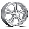 Vision 539 Shockwave 15X6.50 Silver with Machined Lip