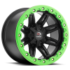 Vision 551 Five Five One 12X8 Matte Black w/ Green Lip Armor