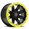 Vision 551 Five Five One 12X8 Matte Black w/ Yellow Lip Armor