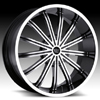 Vision Xtacy Type 456 Gloss Black Machined 24 X 9.5 Inch Wheels