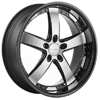 Vossen VVS 084 Black Machined w Black Lip Wheel Packages