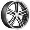 Vossen VVS 085 Black Machined w Chrome Lip 20 X 10.5 Inch Wheel