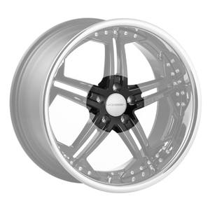 Vossen VVS 078 Black Machined Black Lip Caps