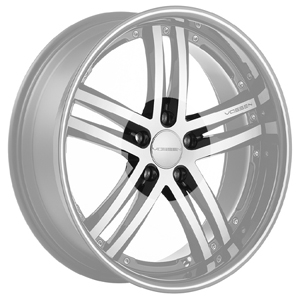 Vossen VVS 085 Black Machined Chrome Lip Caps