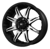 V-Rock Cores 20X9 Matte Black Paint with Machined Spoke Hub