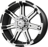 V-Rock OverDrive 17X9 Matte Black and Machined Spokes and Lip