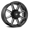 V-Rock Reactor  20X9 Matte Black with Machined Face