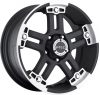 V-Tec 394 WARLORD 18X9 black machined face