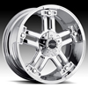 V-Tec Warlord 394 Chrome with Optional Cap 18 X 9 Inch Wheels
