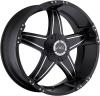 V-Tec 395 WIZARD 17X8.5 black machined face