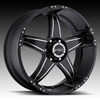 V-Tec Wizard 395 Black Machined 18 X 9 Inch Wheels