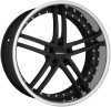 Zenetti Bellagio 20X10 Flat Black Chrome Lip