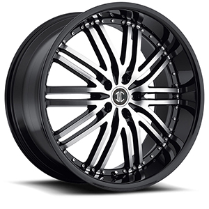 Crave Number 22 Black Machined Face with Black Lip 20 X 8.5 Inch Wheels