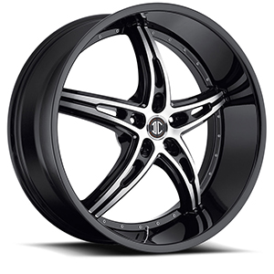 Crave Number 25 Black Machined Face with Black Lip 24 X 9 Inch Wheels