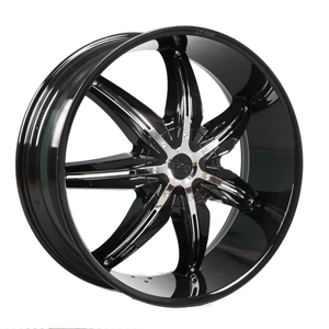 Starr Wheels 777 Jackpot Black with Chrome Inserts 26 X 10 Inch Wheels