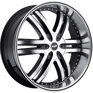 Avenue A607 Gloss Black Machined Face Black Lip 22 X 9.5 Inch Wheel