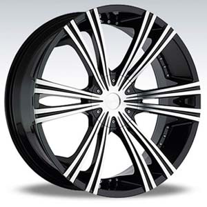 Crave Number 12 Black Machine 24 X 10 Inch Wheels