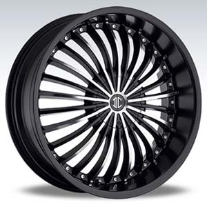 Crave Number 13 Black Machine Black Lip - 20 Inch Wheels