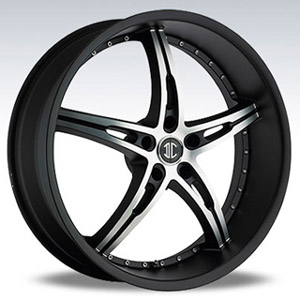 Crave Number 14 Black Machine Black Lip - 18 Inch Wheels