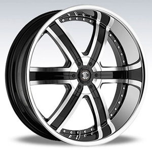 Crave Number 4 Black Machined Chrome Lip 24 X 10 Inch Wheels
