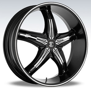 Crave Number 5 Black Chrome Inserts 2 Diamond 22 X 8.5 Inch Wheels