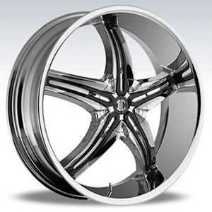 Crave Number 5 Chrome Black Inserts 1 - 17 Inch Wheels