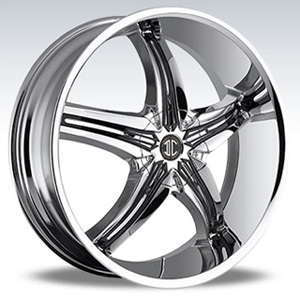 Crave Number 5 Chrome Black Inserts 2 22 X 8.5 Inch Wheels