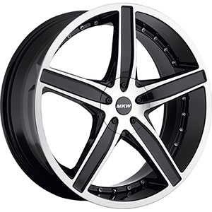 MKW Type 107 Machined Face Black Lip 17 X 7.5 Inch Wheel