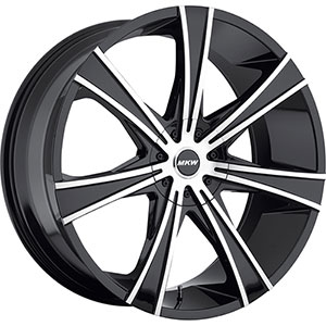 MKW Type 108 Machined Face Black Lip 22 X 9.5 Inch Wheel
